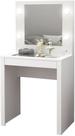 Penteadeira camarim com 1 gaveta e tampo de vidro branco tecno mobili Penteadeira camarim com 1 gaveta e tampo de vidro branco tecno mobili