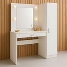 Penteadeira Camarim com Espelho e Iluminação 1 Porta e 1 Gaveta Penteadeira Camarim com Espelho e Iluminação 1 Porta e 1 Gaveta