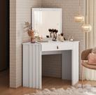 Penteadeira Camarim com Espelho e LED 1 Gaveta Glow A04 Branco - Lyam Decor Penteadeira Camarim com Espelho e LED 1 Gaveta Glow A04 Branco - Lyam Decor