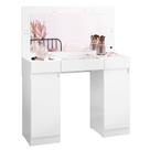 Penteadeira Camarim Com Espelho e LED 3 Gavetas Studio Beauty A02 Branco - Mpozenato Penteadeira Camarim Com Espelho e LED 3 Gavetas Studio Beauty A02 Branco - Mpozenato