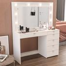 Penteadeira Camarim com Espelho e Visor de Vidro 6 Gavetas Nanda Mobikasa Penteadeira Camarim com Espelho e Visor de Vidro 6 Gavetas Nanda Mobikasa