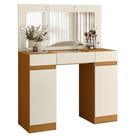 Penteadeira Camarim Com Espelho Studio Beauty A02 Off/Cinamomo - Mpozenato