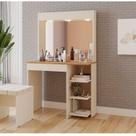 Penteadeira Camarim Eliza 1 Gaveta -150x92cm Off White /Canela Penteadeira Camarim Eliza 1 Gaveta -150x92cm Off White /Canela