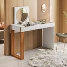 Penteadeira Camarim Escrivaninha Com Espelho Play Branco Fosco-cinamomo Mel - Mabe Magazine