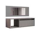 Penteadeira Camarin Suspenso Espelho 1P Nicho Quarto Mayumi 90cm Grafite M12 - D'Rossi Penteadeira Camarin Suspenso Espelho 1P Nicho Quarto Mayumi 90cm Grafite M12 - D'Rossi