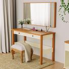 Penteadeira com Espelho 120 Cm Ananda CabeCasa MadeiraMadeira Off-white/Mel