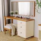 Penteadeira com Espelho 150cm Ananda CabeCasa MadeiraMadeira Off-white/Mel