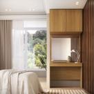 Penteadeira com Espelho e Aéreo MDF Altezza Belmax Cor:Branco