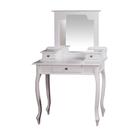 Penteadeira com Espelho Luís XV de Madeira com 3 Gavetas - 1046