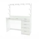 Penteadeira Ditália 7 Gavetas Branco c/ Kit Luz Camarim