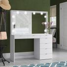 Penteadeira Ditália 7 Gavetas Branco c/ Kit Luz Camarim Penteadeira Ditália 7 Gavetas Branco c/ Kit Luz Camarim