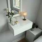 Penteadeira Escrivaninha Suspensa Organizadora Maquiagens Quarto 100% MDF corrediça telescopica Penteadeira Escrivaninha Suspensa Organizadora Maquiagens Quarto 100% MDF corrediça telescopica