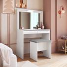 Penteadeira estilo camarin com 2 gavetas Emovell
