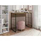 Penteadeira Industrial 90,6cm Steel Preto/Mel