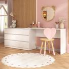 Penteadeira Infantil 231,5cm Com 6 Gavetas Multimóveis Mp4403 Branco Penteadeira Infantil 231,5cm Com 6 Gavetas Multimóveis Mp4403 Branco