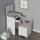 Penteadeira Infantil com Espelho Mari Espresso Móveis Branco Penteadeira Infantil com Espelho Mari Espresso Móveis Branco