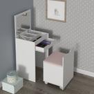 Penteadeira Infantil com Espelho Mari Espresso Móveis Penteadeira Infantil com Espelho Mari Espresso Móveis