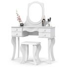 Penteadeira Infantil Princesa 96CM Com Espelho + Banqueta Patrimar