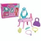 Penteadeira infantil princesa com espelho acessorios brinquedo rosa menina