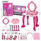 Penteadeira Infantil Princesa com Kit Beleza Manicure e Cabelo Modelos Faz de Conta para presente na