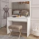 Penteadeira Magnifique 1 Gaveta com Divisória e Espelho Branco - Panorama Móveis Penteadeira Magnifique 1 Gaveta com Divisória e Espelho Branco - Panorama Móveis