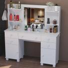 Penteadeira Oásis Com Espelho 5 Gavetas 2 Portas E 4 Prateleiras Penteadeira Oásis Com Espelho 5 Gavetas 2 Portas E 4 Prateleiras