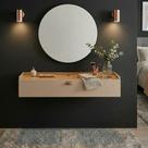 Penteadeira P/ Utensílios Beleza Suspensa 1 Porta Basculante Nicho Decoração Clássica Quarto -Lojas RPM