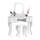 Penteadeira Princesa 04 Gavetas e Banqueta Branco - Patrimar Móveis