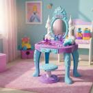 Penteadeira Princesas Som Luz Secador Diversos Acessórios