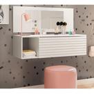 Penteadeira Suspensa Camarim Make Up Joy com Espelho - Branca Penteadeira Suspensa Camarim Make Up Joy com Espelho - Branca