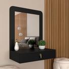 Penteadeira Suspensa Com Espelho Maria Preto Fosco - Móveis Arapongas Penteadeira Suspensa Com Espelho Maria Preto Fosco - Móveis Arapongas