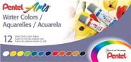 Pentel Water Colors - Tinta Aquarela Tubo - 12 Cores Wfrs12 Pentel Water Colors - Tinta Aquarela Tubo - 12 Cores Wfrs12