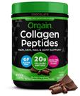 Peptídeos de colágeno em pó orgânico hidrolisado 20g Chocolate 454g