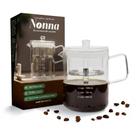 Percolador de Café de Vidro NONNA 2.0 Borosilicato Aço Inoxidável Percolador de Café de Vidro NONNA 2.0 Borosilicato Aço Inoxidável