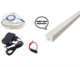 Perfil 1m Sobrepor Slim + Fita 120led + Fonte
