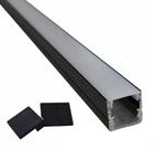 Perfil Aluminio De Led Sobrepor Slim 17x14mm C/ 2m Completo