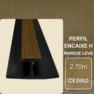 Perfil de Encaixe Tipo H Cedro para Parede Leve 2,70m (barra)