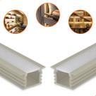 Perfil De Led Embutir Ultra Slim Baby 13mm 2m Cor Champanhe Para Marcenaria