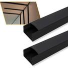 Perfil De Led Sobrepor 30x10mm All Black Difusor Fumê 2m Preto