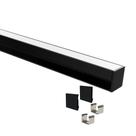Perfil De Sobrepor Taschibra Para Fita De Led Apex 24 Com 1 Metro Preto
