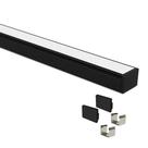 Perfil De Sobrepor Taschibra Para Fita De Led Vertex 20 Com 1 Metro Preto