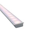 Perfil Difusor PVC Cinza De Embutir P/ Fita Led 2mts Kit c 5 unidades