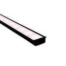 Perfil Difusor PVC Preto De Embutir P/ Fita Led 2mts