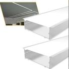 Perfil Embutido para Fita LED 116x35mm Alumínio 2m Ideal para Gesso e Sanca
