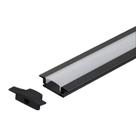 Perfil Embutir 2m Alumínio 24mm + Fita 120 LED/M + Fonte