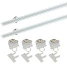 Perfil Embutir Led 30X12mm Branco 2X1m Gesso Spazio ilunato
