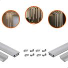 Perfil Embutir Slim 24mm 2m Com Fita 240led/m E Fonte Slim