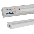 Perfil Led Barra Risque Nano 13x10mm 2 Metros Embutir Branco Em Aluminio Cod:338255626 Deluxe By Avant