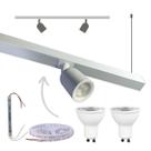 Perfil Pendente Com Led Spot 3.000K 36mm Branco 1m Dopo ilunato