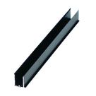 Perfil U 4mm Preto - 6,00m - cortado c/ 2m p/ envio